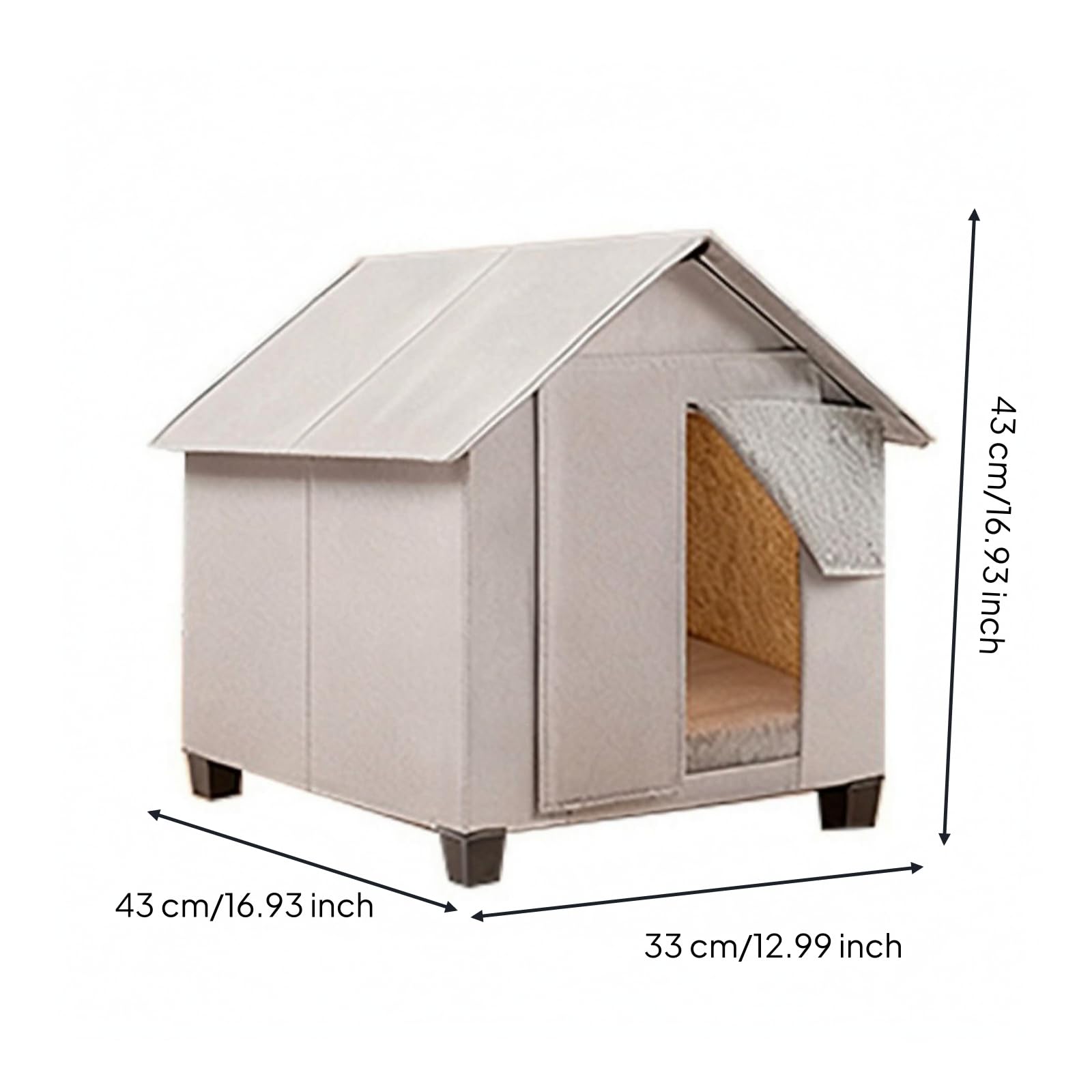Cuccia Pieghevole Portatile, Piccola, 33 × 43 × 43 Cm