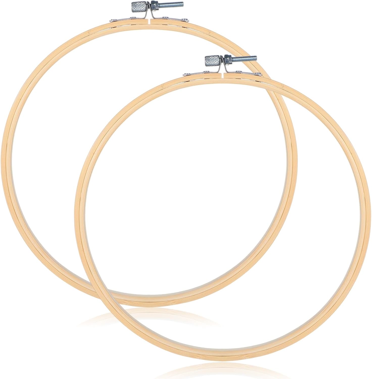 Ptwola 2 Pack 7.87 Inch Wood Embroidery Hoop 20CM Cross Stitch Hoops Ring Wooden Hand Embroidery Frames Cross Stitch Tools for Art Craft Sewing Home Ornaments DIY Decoration