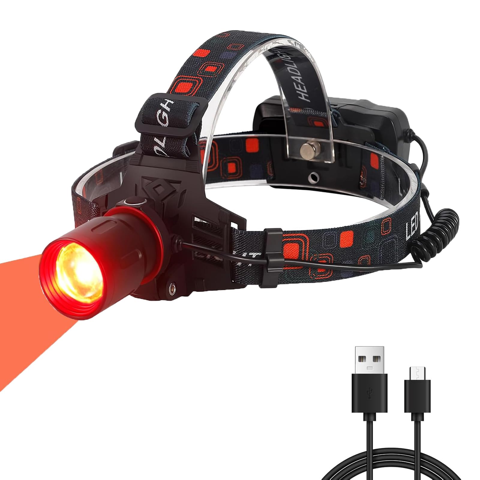 XLENTGEN Red Light Hunting Headlamp