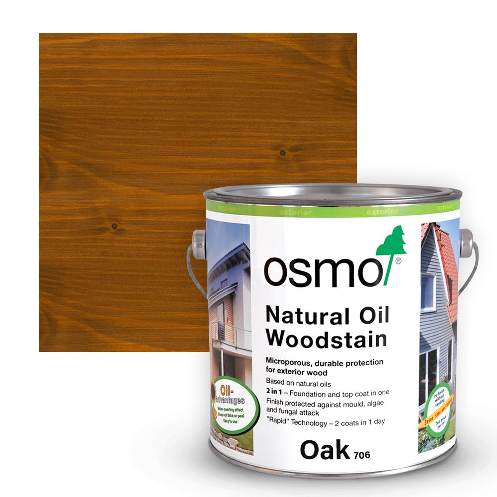 Natural Oil Woodstain Matt (706 - Oak, 750ml)