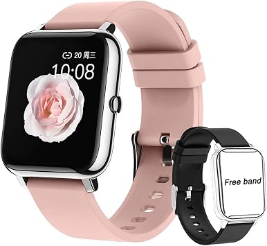 HUANGHUANG Reloj inteligente P22 de 1,4 pulgadas TFT a color pantalla  táctil monitor de oxígeno de presión arterial smartwatch impermeable  deportivo fitness Tracker + correa negra : Amazon.es: Electrónica