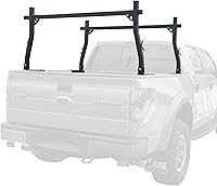 POLESTAR Steel Truck Ladder Rack: 1000 lbs Capacity, Adjustable 45-66" No-Drill C-Clamp for Pickups, Kayaks, Ladders