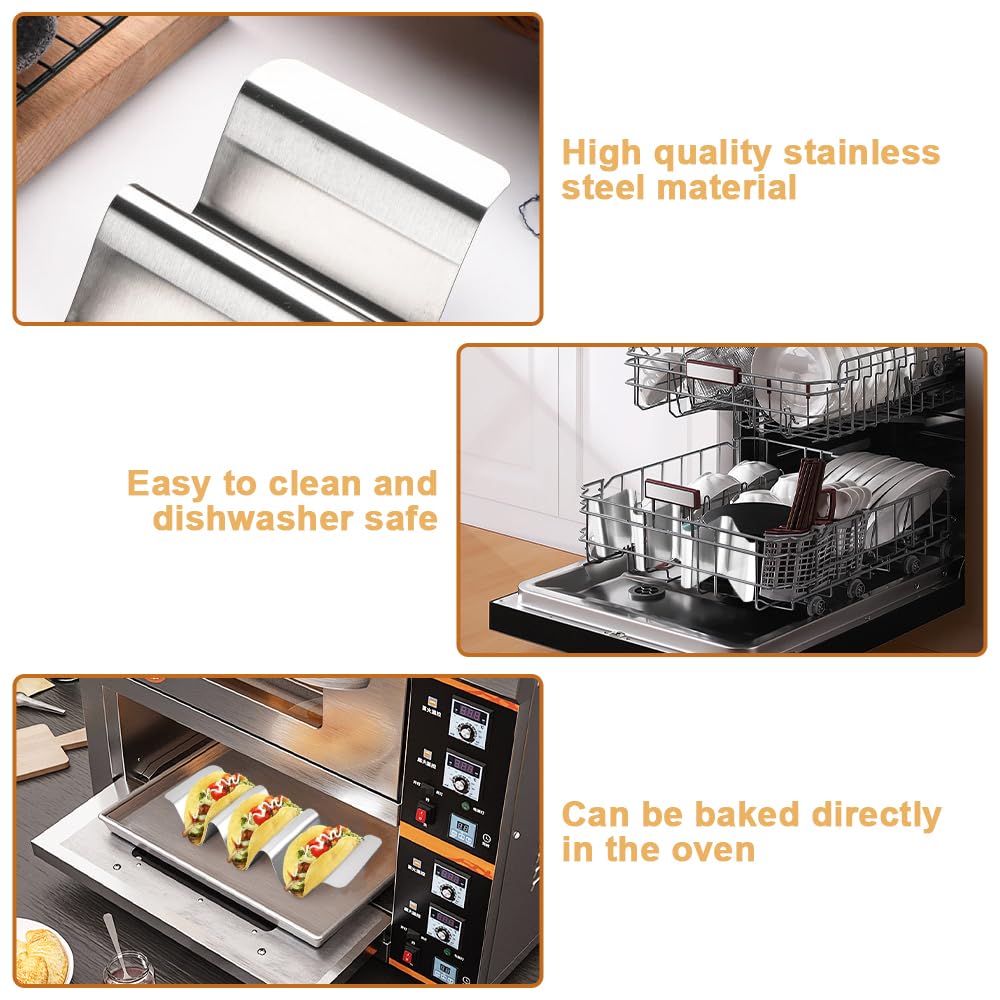 TuToing 4 Pièces Porte Tacos, Support à Tacos En Acier Inoxydable