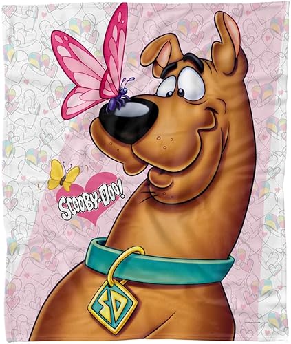 LOGOVISION Scooby Doo - Manta de forro polar de mariposa de 50 x 60 pulgadas, mariposa LOGOVISION Scooby Doo - Manta de forro polar de mariposa de 50 x 60 pulgadas, mariposa
