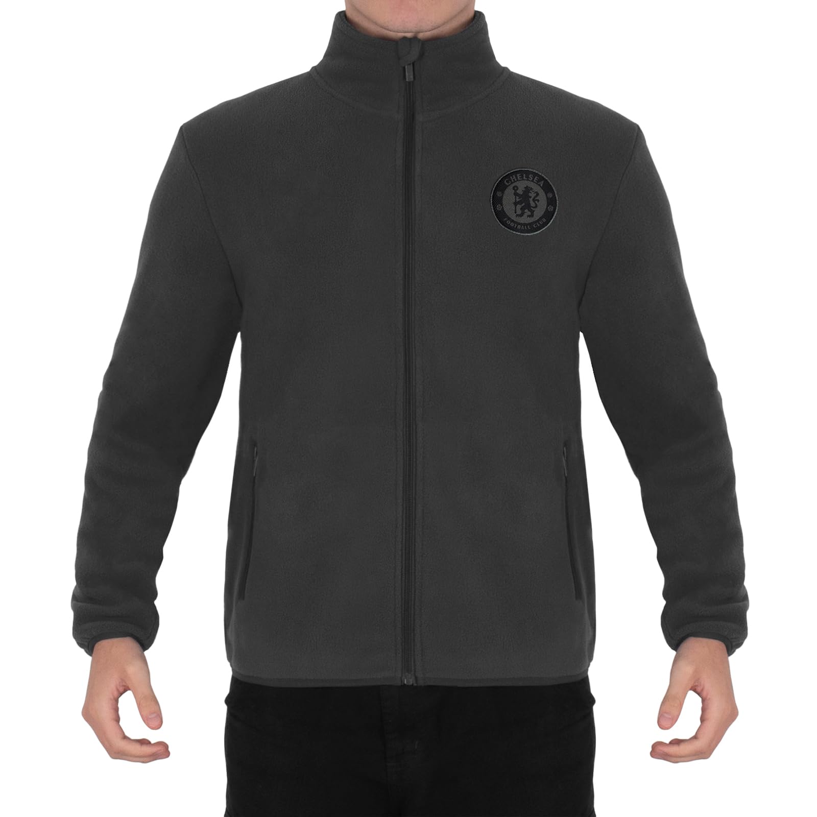 Chelsea Men's Grey Official Full Zip Fleece Jacket – Medium