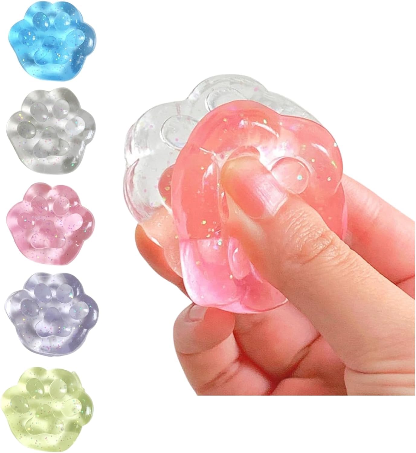 Amazon | 水飴 スクイーズ 猫の手5個 のびるスクイーズ イライラ解消