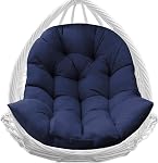 Thick Egg Chair Cushion, Hanging Egg Chair Cushion Replacement, Waterproof Hammock Swing Chairs Cushions for Outdoor Funiture, U-Shaped Cushions for Hanging Eggs Chairs Swing(Yellow Greenleaf)