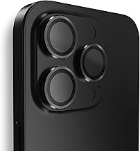 BodyGuardz Apex Compatible with iPhone 16 Pro and iPhone 16 Pro Max Camera Lens Protector, 9H Hardness Tempered Glass, Scratch Resistant, Easy Installation, Case Friendly (Black)