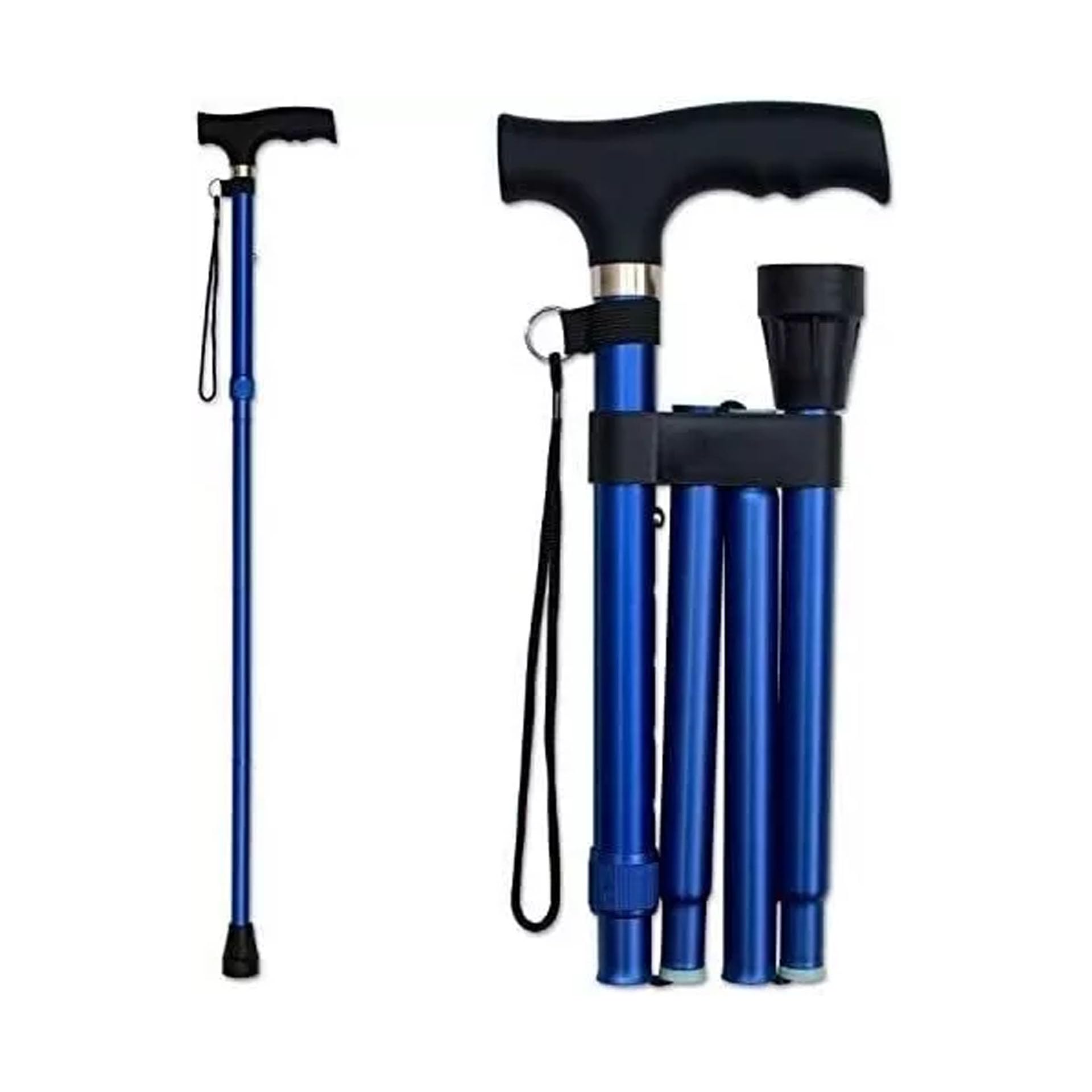 Walking Stick Easy Folding Adjustable Aluminium Cane for Men Women Lightweight Collapsible Sticks Extandable Height
