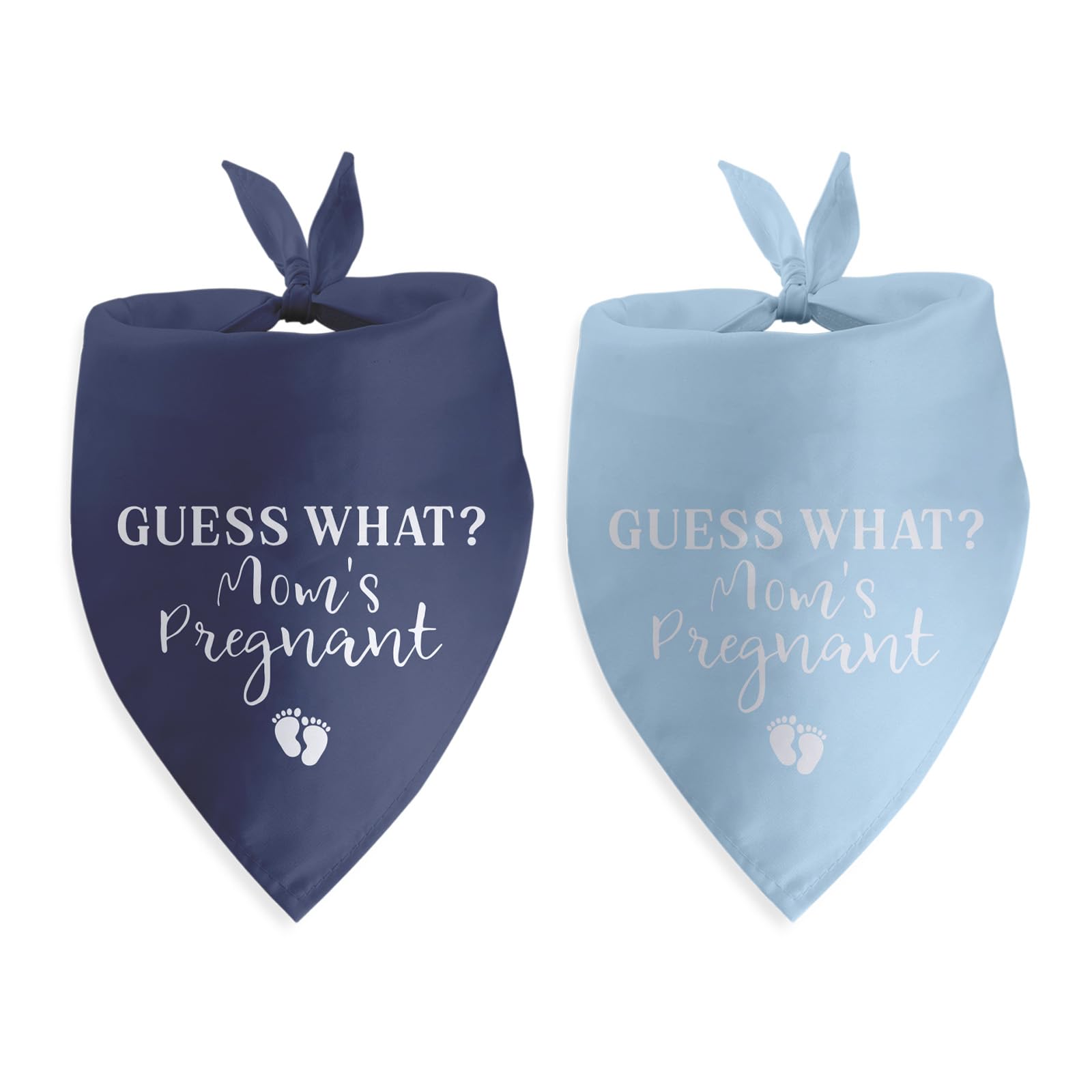 2 Packs Guess What? Mom's Pregnant Dog Bandana Gender Reveal Ideas Gifts for Large Medium Small Dogs Pregnancy Announcement for Grandparents Baby