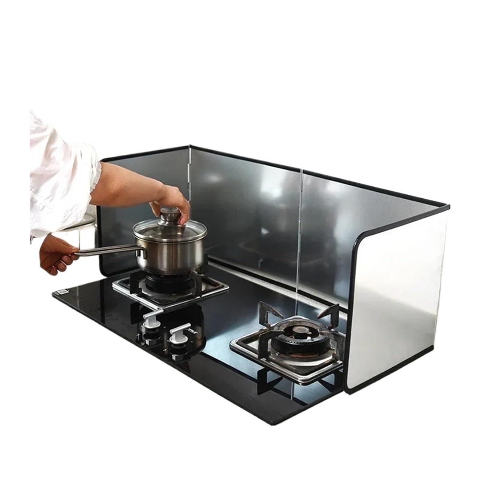 Compatible avec les crédences d'évier de cuisine, panneaux galvanisés, protections anti-éclaboussures et plaques cuisson à gaz(Four pieces.)