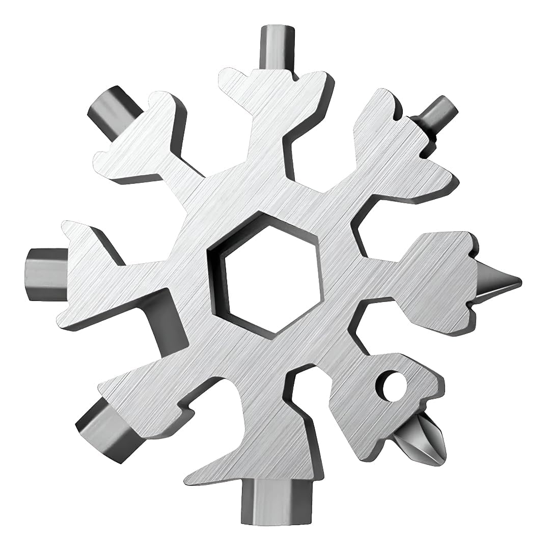 New 18-in-1 Snowflake Multi Tool | Multi-Purpose Screwdriver Tool for Outdoor and Indoor for Screwdriver | Bottle Opener Keychain |18 in 1 Stainless Steel Snowflake Multi Tool | Multi Tools Keychain-picture-15