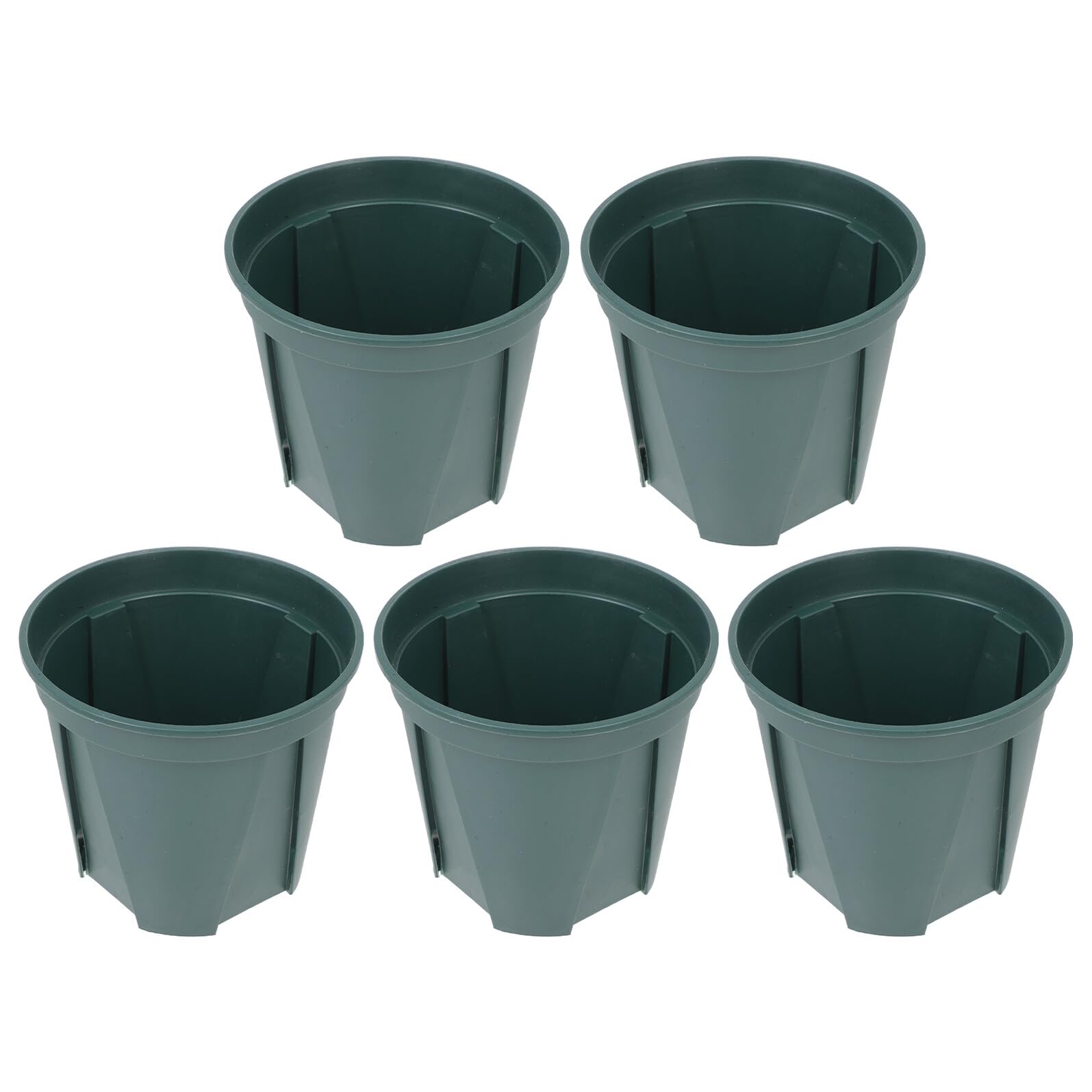 5 Pièces Contrôle Racines Pot de Fleurs Rond Conteneur Plastique Ventilé pour Plantes Vertes Adapté Orchidées Rosiers et Scindapsus Intérieur et Extérieur Balcon et Jardin