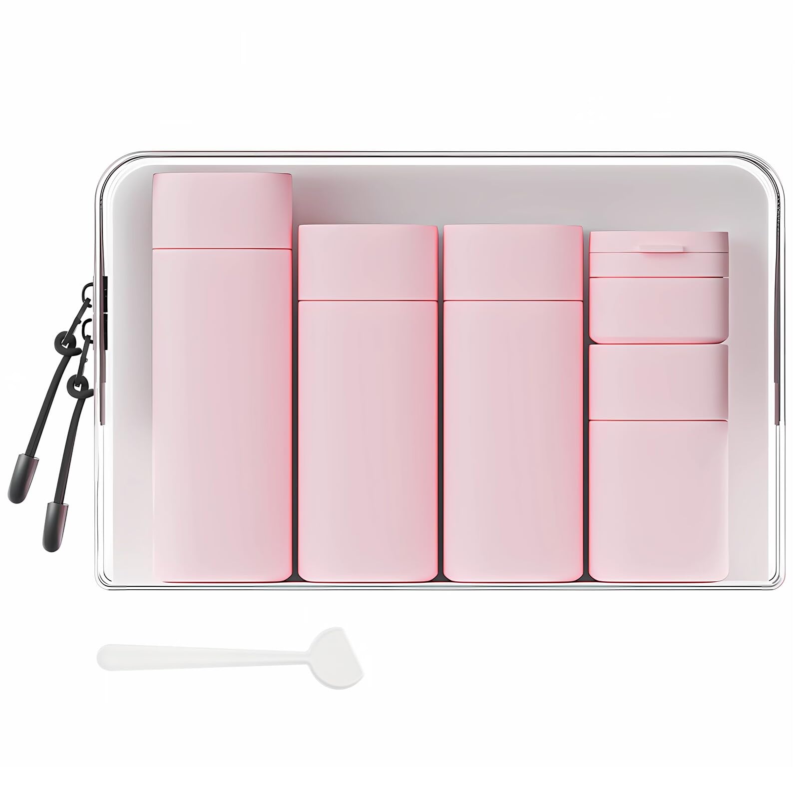 Suteng Travel Bottles for Toiletries, 5 Pack Travel Size Containers, TSA Approved Leak Proof - Silicone Toiletry Containers with Clear Bag for Shampoo