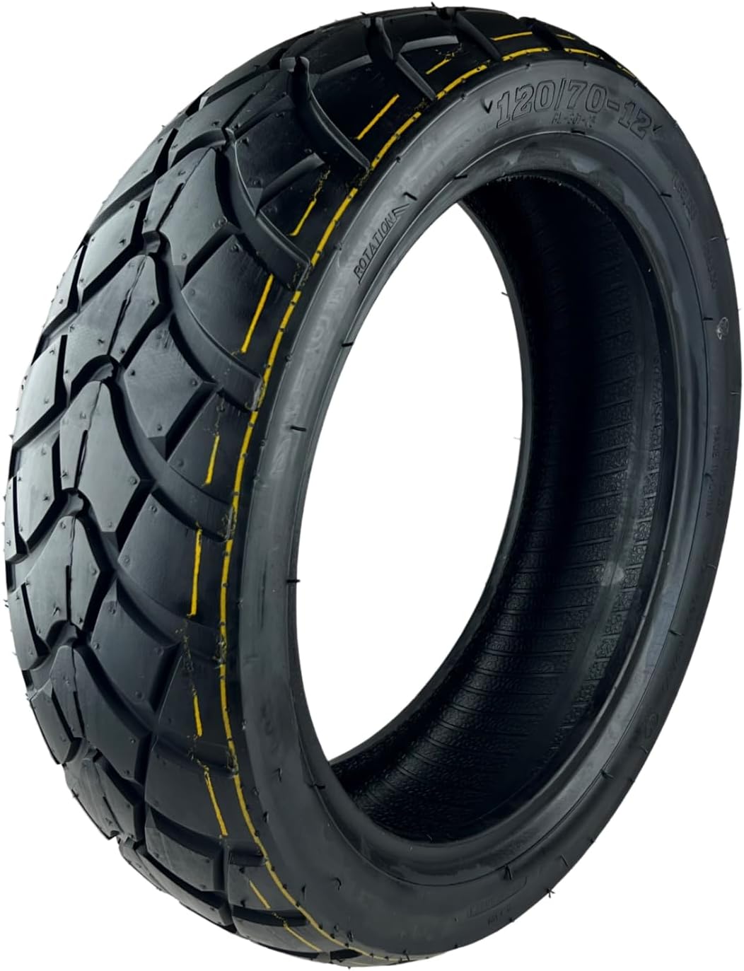 RedCap Universal 120/70-12 Tubeless Scooter Tire Front Rear for 50cc 110cc 125cc 150cc Scooter Moped Motorcycle Compatible with Chinese TaoTao Roketa Jonway Ruckus Kymco SunL Jonway Bintelli Models