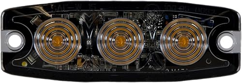 Miniatura 2 de Buyers Products 8892230 - Luz estroboscópica ámbar de 3.5 pulgadas, 3 LED, montaje adhesivo o permanente, 12 patrones de flash, luces de advertencia