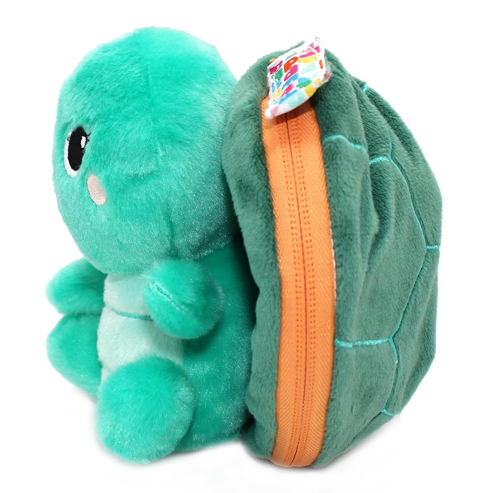Déglingos Les FLIPETZ - Doudou Corvet la Tartaruga/Pesca, copricopricopricopricopricopricopricopridivano, in peluche morbido per neonati, idea regalo per la nascita, verde e arancione