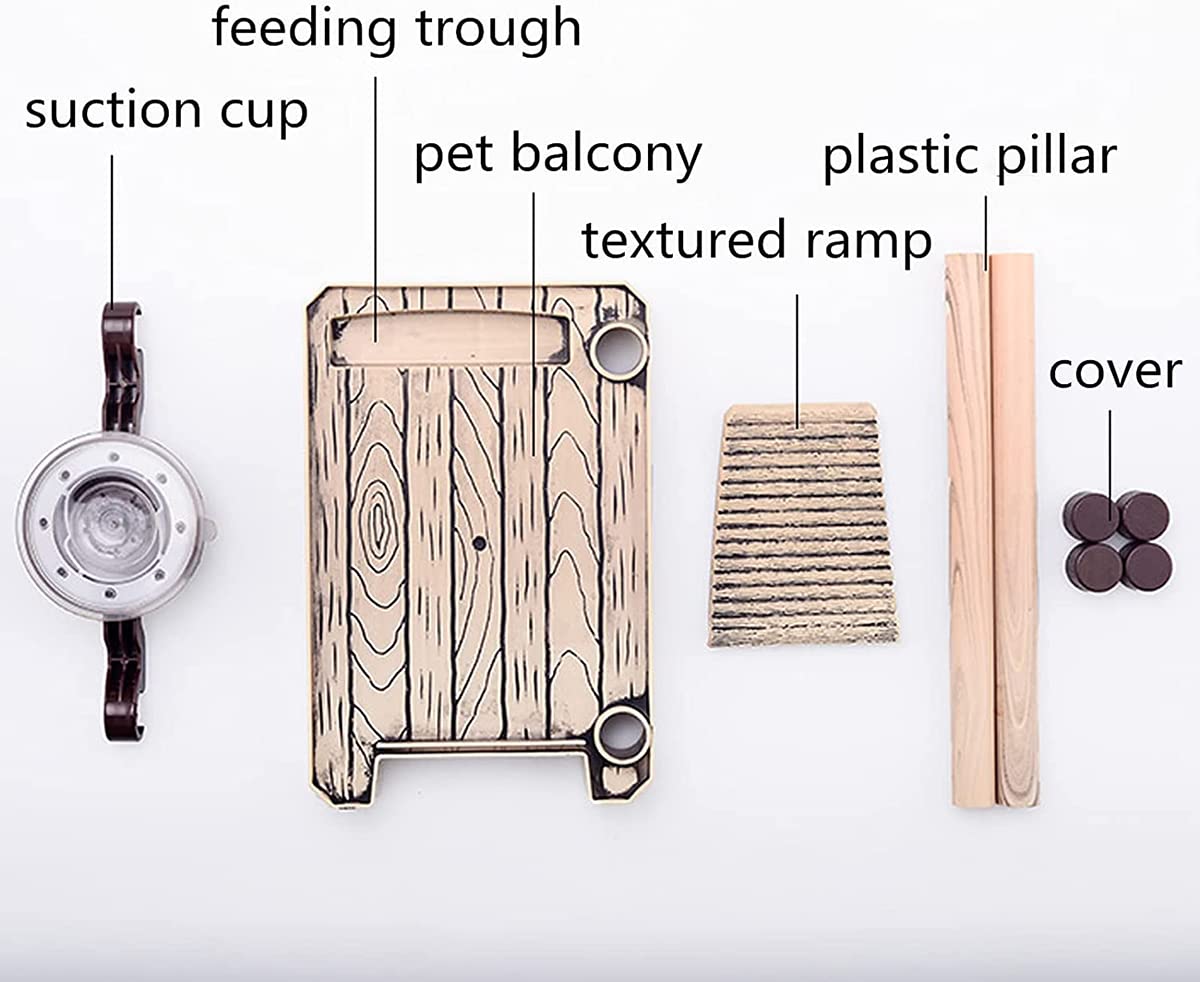 Rettile Grotta Piattaforma, Tartaruga Piattaforma con Ramp Ladder, con Accessori Tartarughe Terra, per Semi Aquatic Piccolo Rettile Animali di Riposo,L