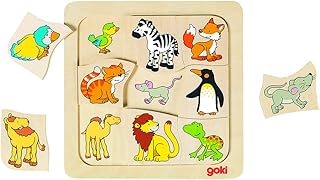 Comprar Goki - ¿Quien corresponde a quien?, Puzzle de Madera, 9 Piezas (56724.0)