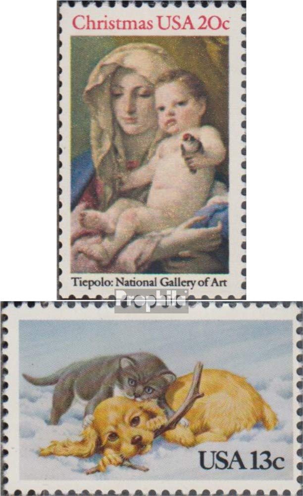 Prophila Collection USA Briefmarken 1607-1610 Komplett – 1982 Weihnachten, Postfrisch (MNH)