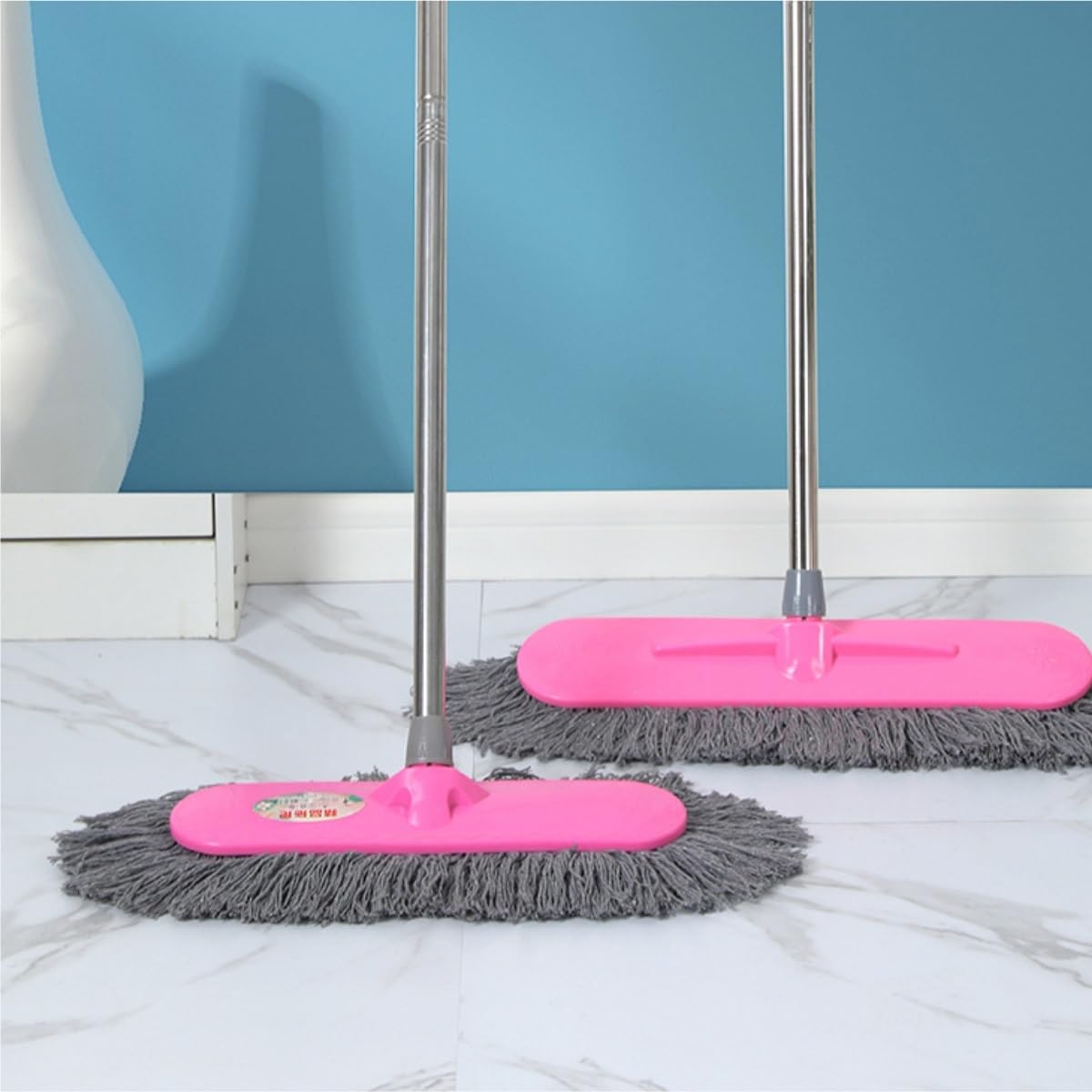 Fregona Mopa Fregona De Limpieza De Manos Libres For Hoteles con Hilo De Algodón Plano For El Hogar Que Ahorra Trabajo Fregona para Limpieza(40cm)