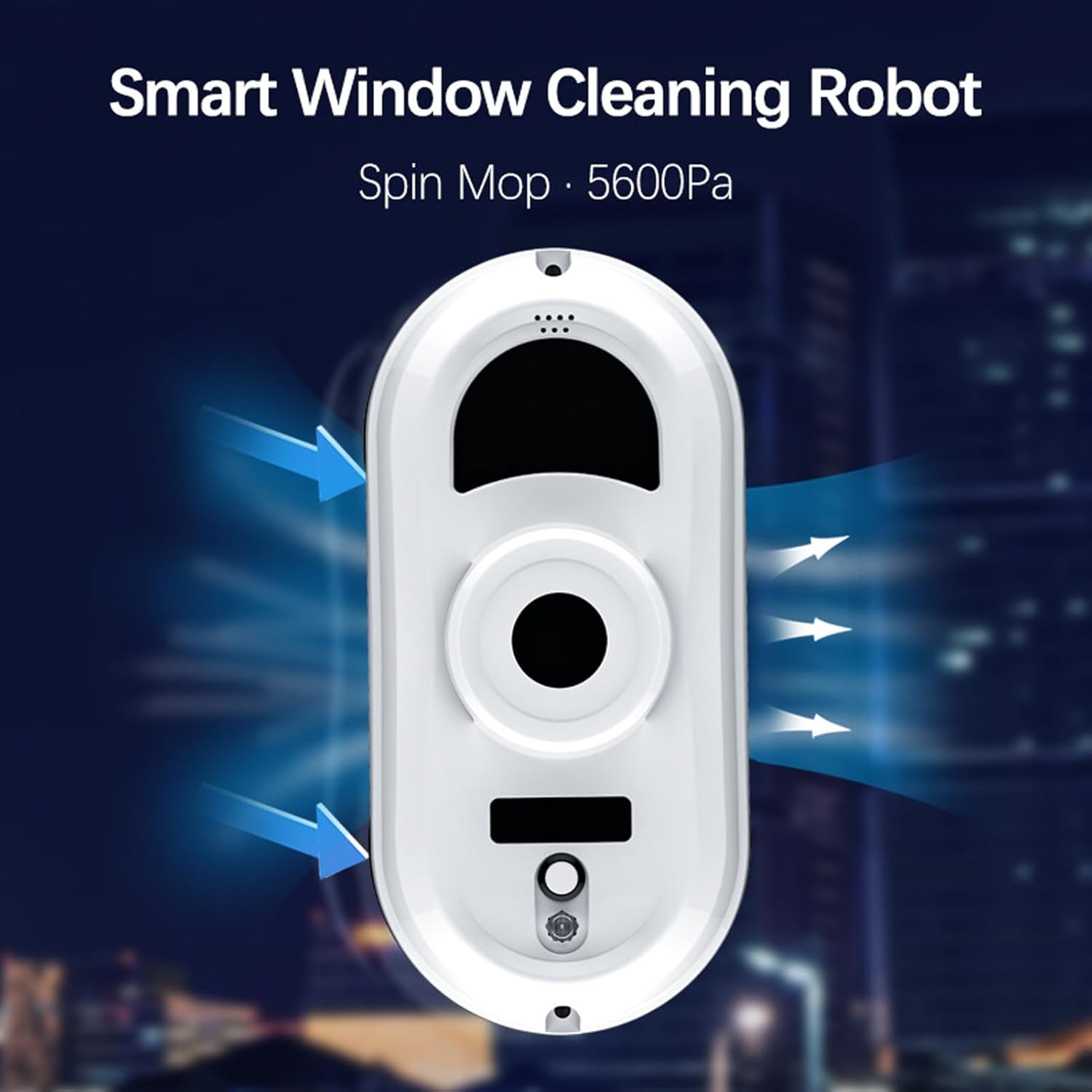 ZJchao Window Cleaner Robot Smart Automatic Remote Control Robot 5600Pa Suction Robot Glass Cleaner Robot Home Office Building (US Plug)