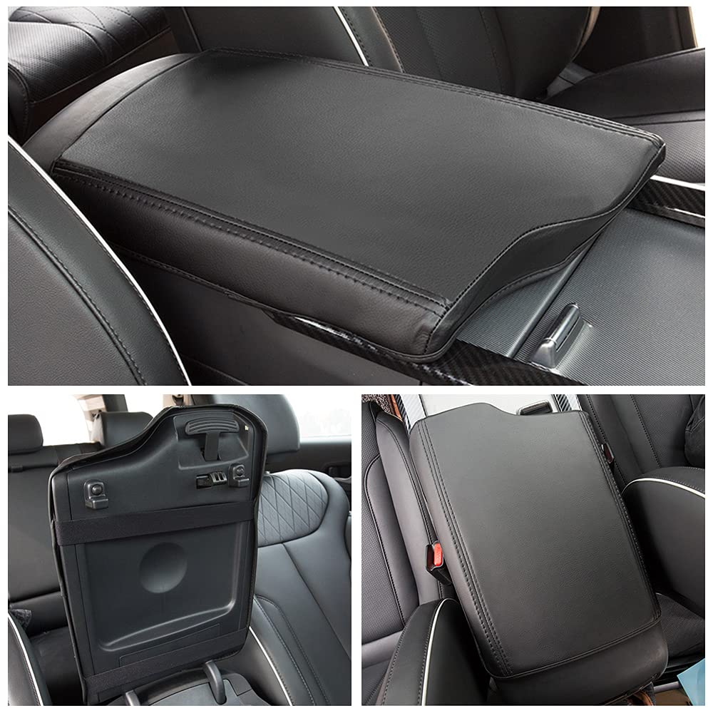 INTGET Center Console Cover for 2022 Hyundai Palisade Accessories 2020 2021 Leather Armrest