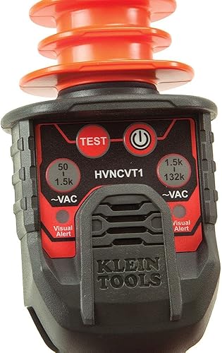 Miniatura 9 de Klein Tools HVNCVT-1 Probador de alto voltaje sin contacto de doble rango, doble rango, indicadores audiovisuales, resistente al agua, con estuche y