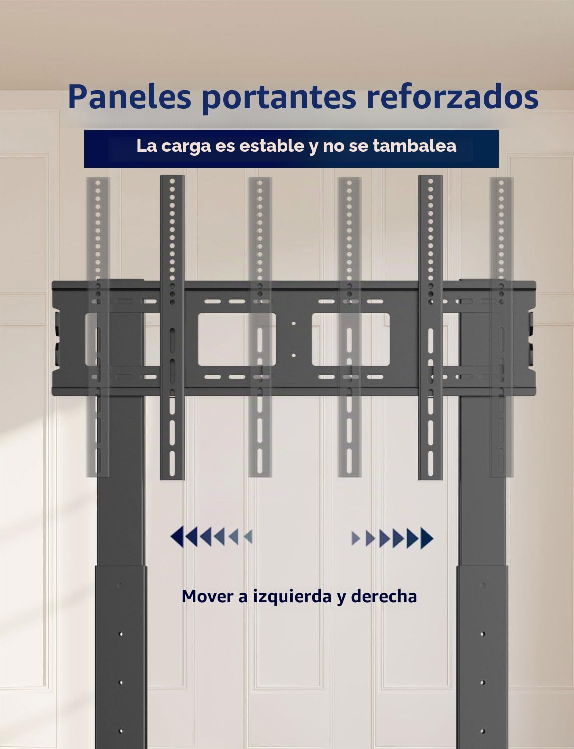 JXMSTWP - Soporte de TV con ruedas móviles para la mayoría de pantallas de 42 a 100 pulgadas, carrito de TV grande en altura ajustable con bandeja, VESA Max 900 x 600 mm, carga 80 kg, soporte para