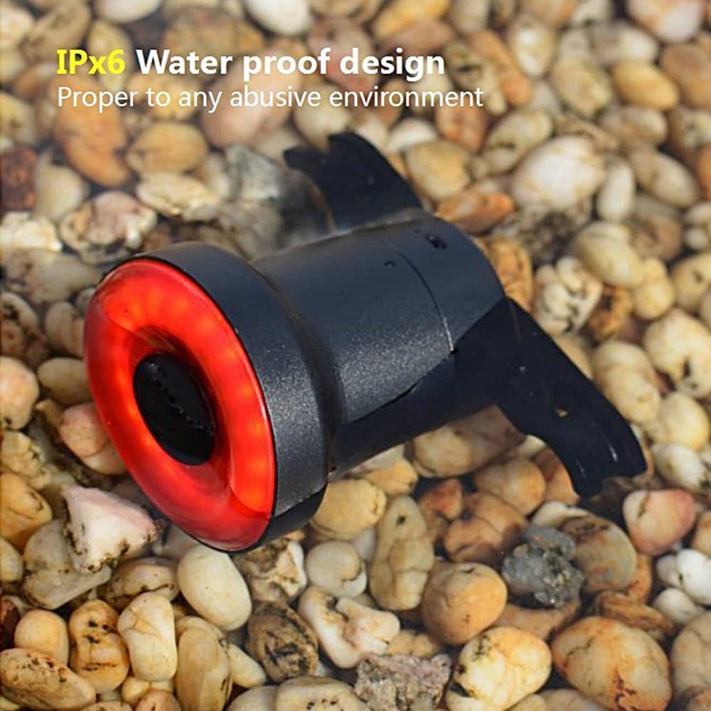 Luce Posteriore a LED per Bicicletta, Torcia per Avvio/Arresto Automatico, sensore di frenata, Impermeabile IPX6, Ricarica USB, Luce Posteriore