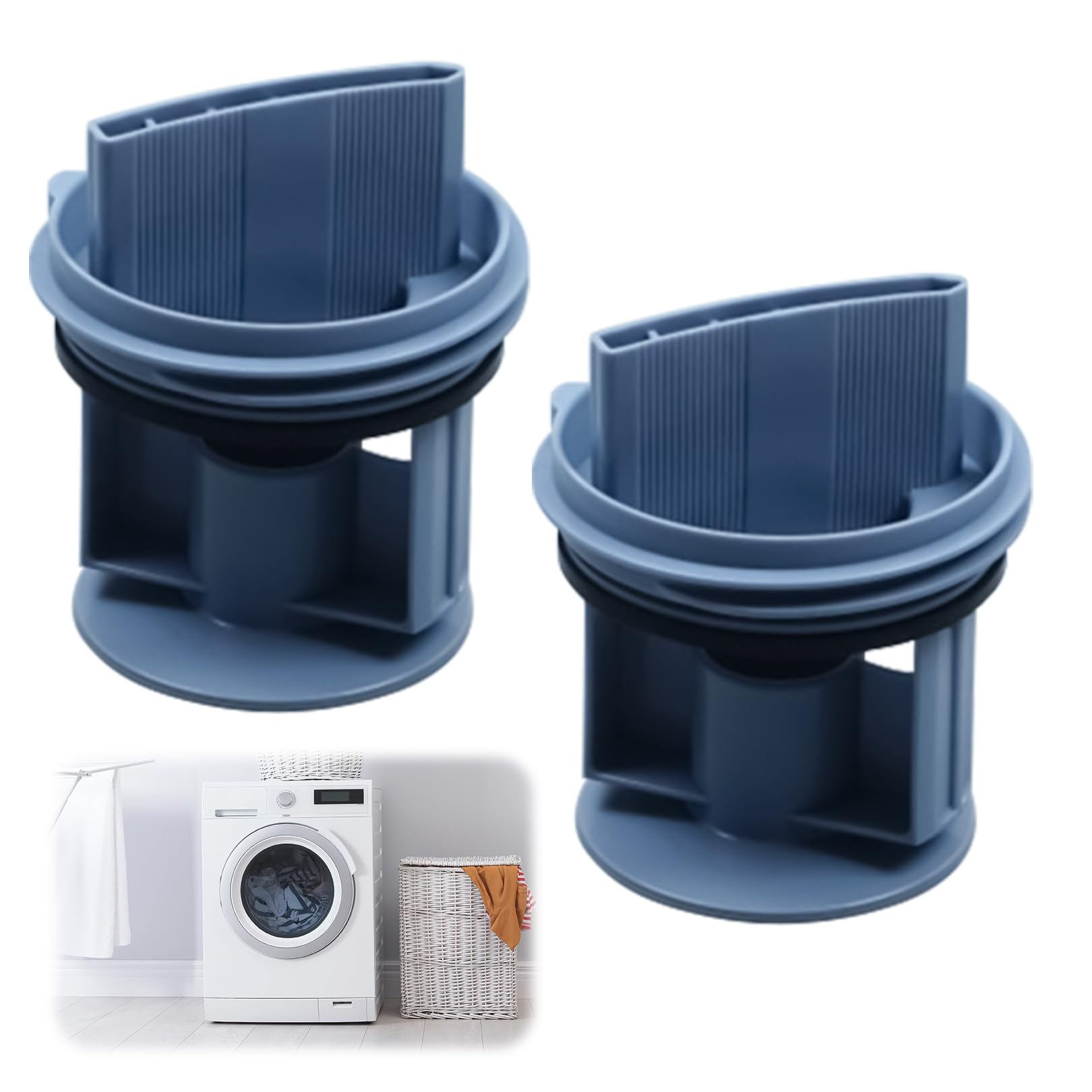 DL-pro pluizenfilterinzet voor Bosch Siemens 00647920 647920 00605010 605010 Filterinzet 78x64mm kunststof pluizenfilter op pomp voor wasmachine precies passend & eenvoudige montage