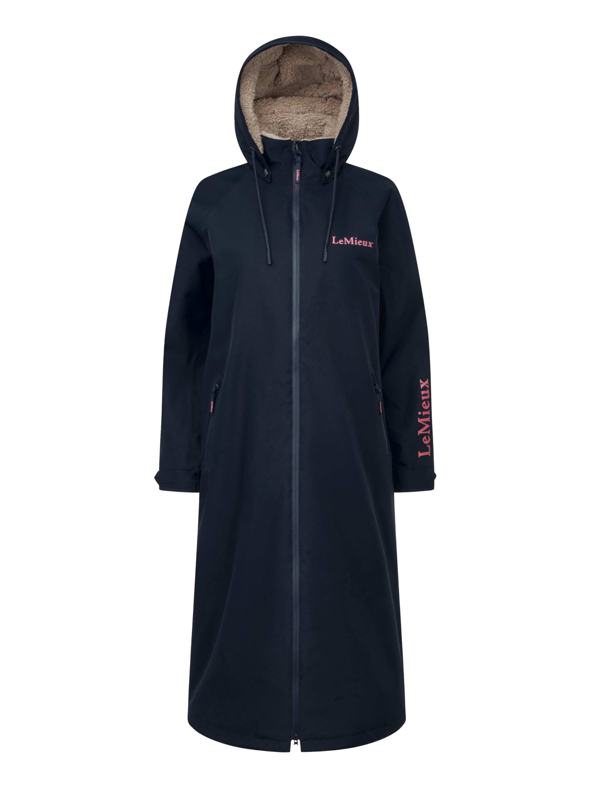Lemieux Women's Navy Hydroshield Robe - Full-Length - Waterproof To 12,000Mm - Perfect For Yard Chores Or Riding - Detachable Hood - Uk6