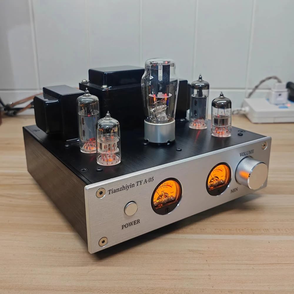 Toplionace Wzmacniacz Lampowy TY A-05, 6p1 Single-Ended, Klasa A, Hi-Fi, Bluetooth 5.0, Miernik VU, Zintegrowany Wzmacniacz