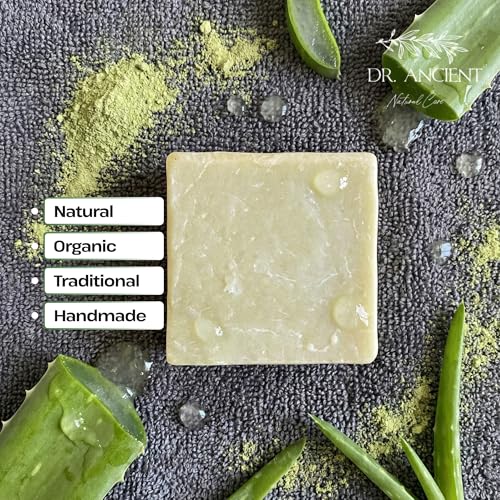 Image of Dr.Ancient Aloe Vera Soap Bar, Organic Soap Bars Handcrafted the Traditional Way, Natural Chemical-Free, Vegan, Used for Face Wash, Body Wash, Hand Cleansing and Skin Care