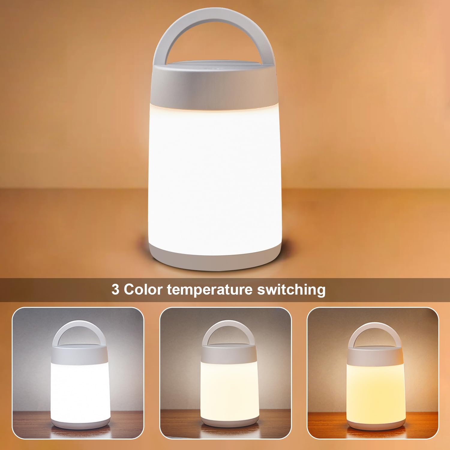 Kinderzimmer-Nachtlicht für Baby, tragbare LED-Touch-Nachtlampe für Kinder und Erwachsene, Stillen, Schlafhilfe, wiederaufladbar, über USB aufladbar, Nachttisch, dimmbar, warmes Nachtlicht