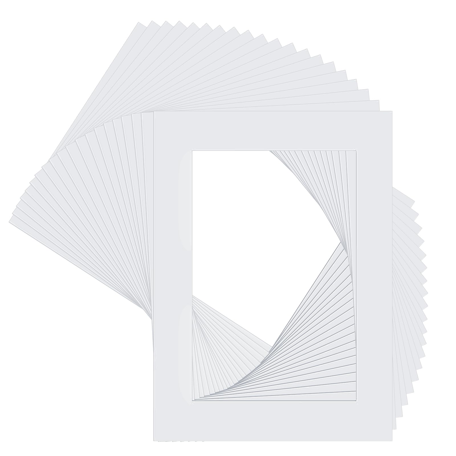 20 Pack Picture Mounts, Photo Frame Mats Paper White, Acid Free Photo Mount with Aperture, Cardboard Picture Frames Rectangular, Mount Mats Board for Photos, Prints, Paintings, Artworks (12x16inch)