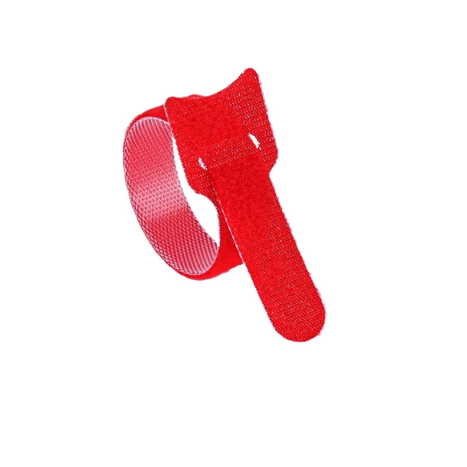 Bridas de nailon autoblocantes, 100 Uds bridas for cables desmontables plásticos de colores envoltura bucle nailon reutilizable Zip Ttype Tie vendaje alambre(Red,12x250mm)