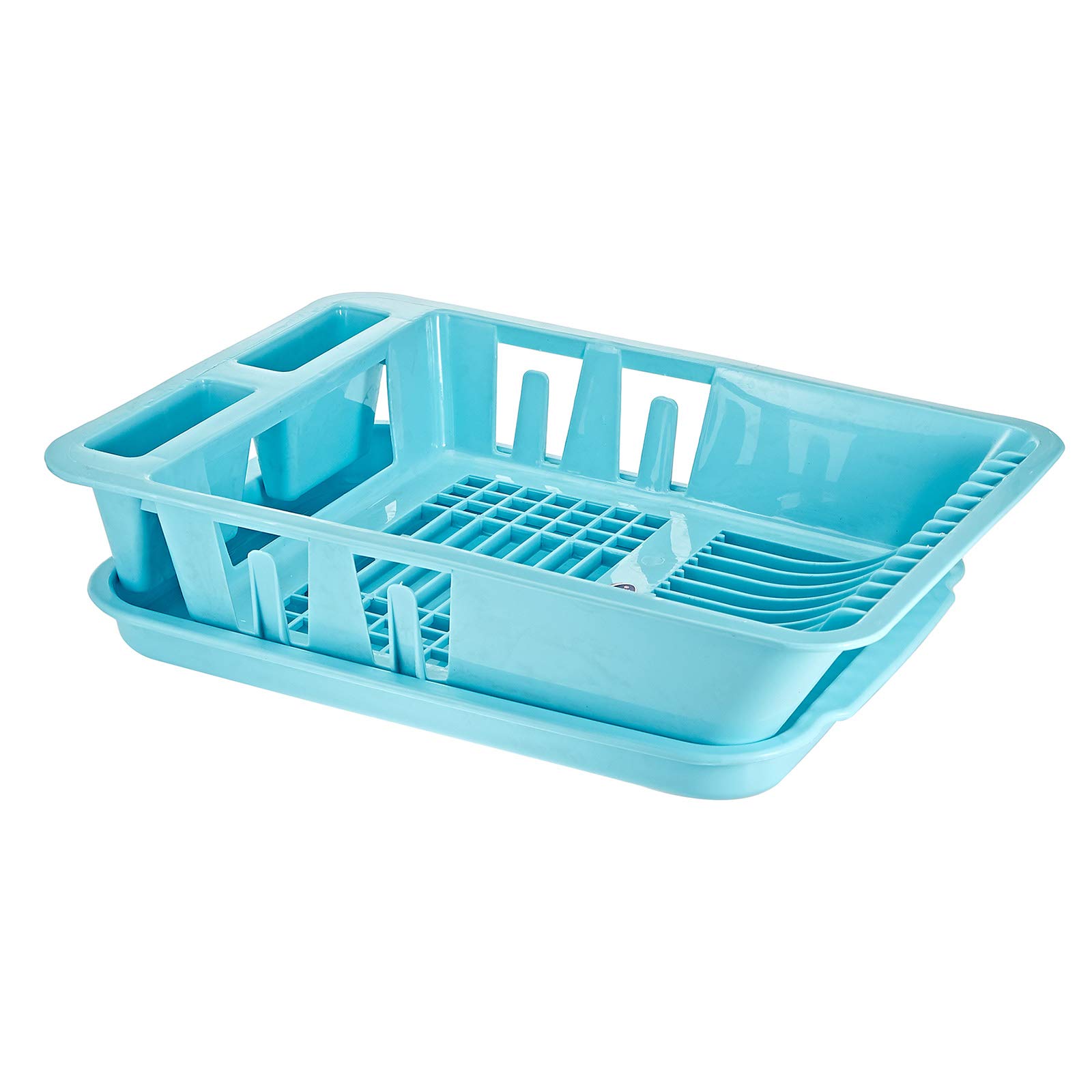 Micronware Dish Drainer with Tray,Blue