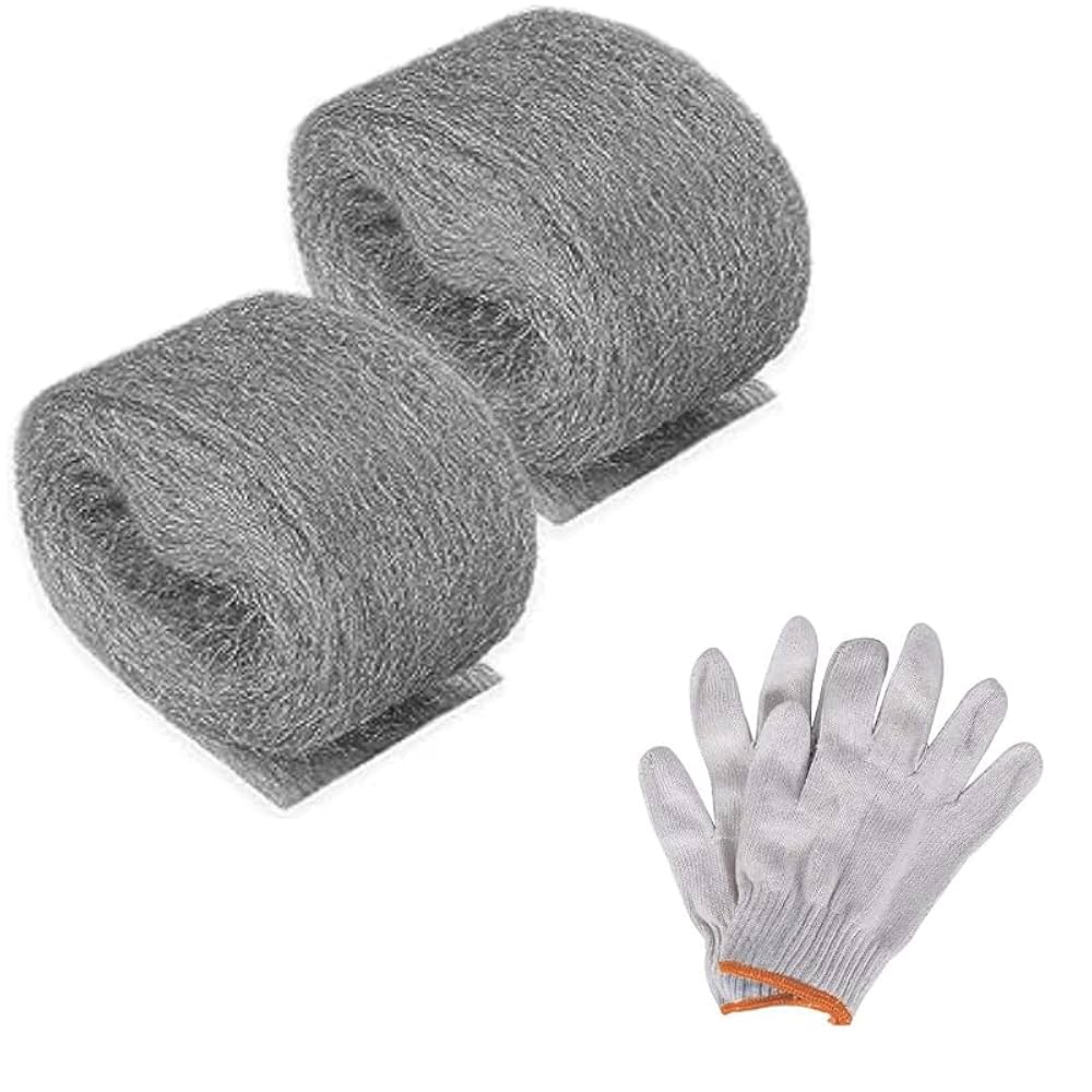 0000 Steel Wool For Glass Buy 2 Pack Steel Wire Wool Fill Fabric DIY Kit, Coarse Steel Wool Gap Blocker For Stuff Holes Wall Cracks Siding Pipeline Vents In Garden House Garage