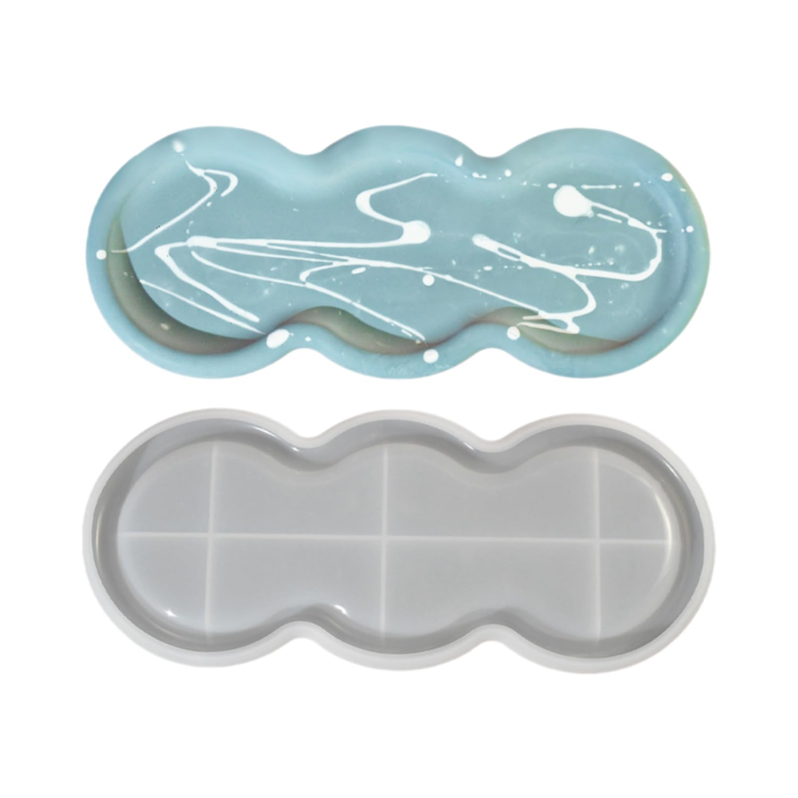 NEWFT Tray Cement Silicone DIYs Concrete Plasters Mould Ashtray Crystal Mould Gypsum Mold Home Decors Craft