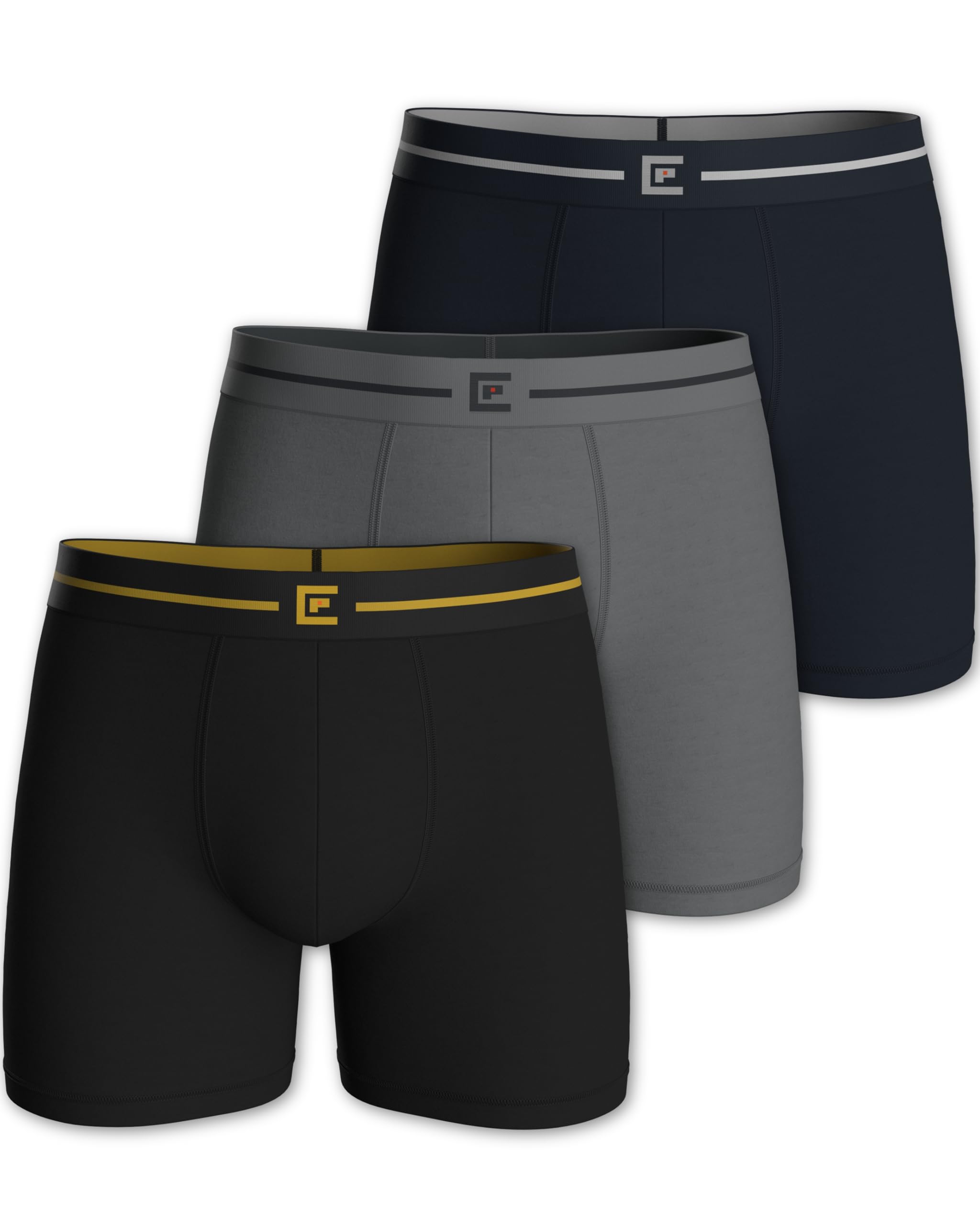 Pierre Calvini Bamboo Mens Boxers - Mens Underwear Multipack (3, Dark, XXL)