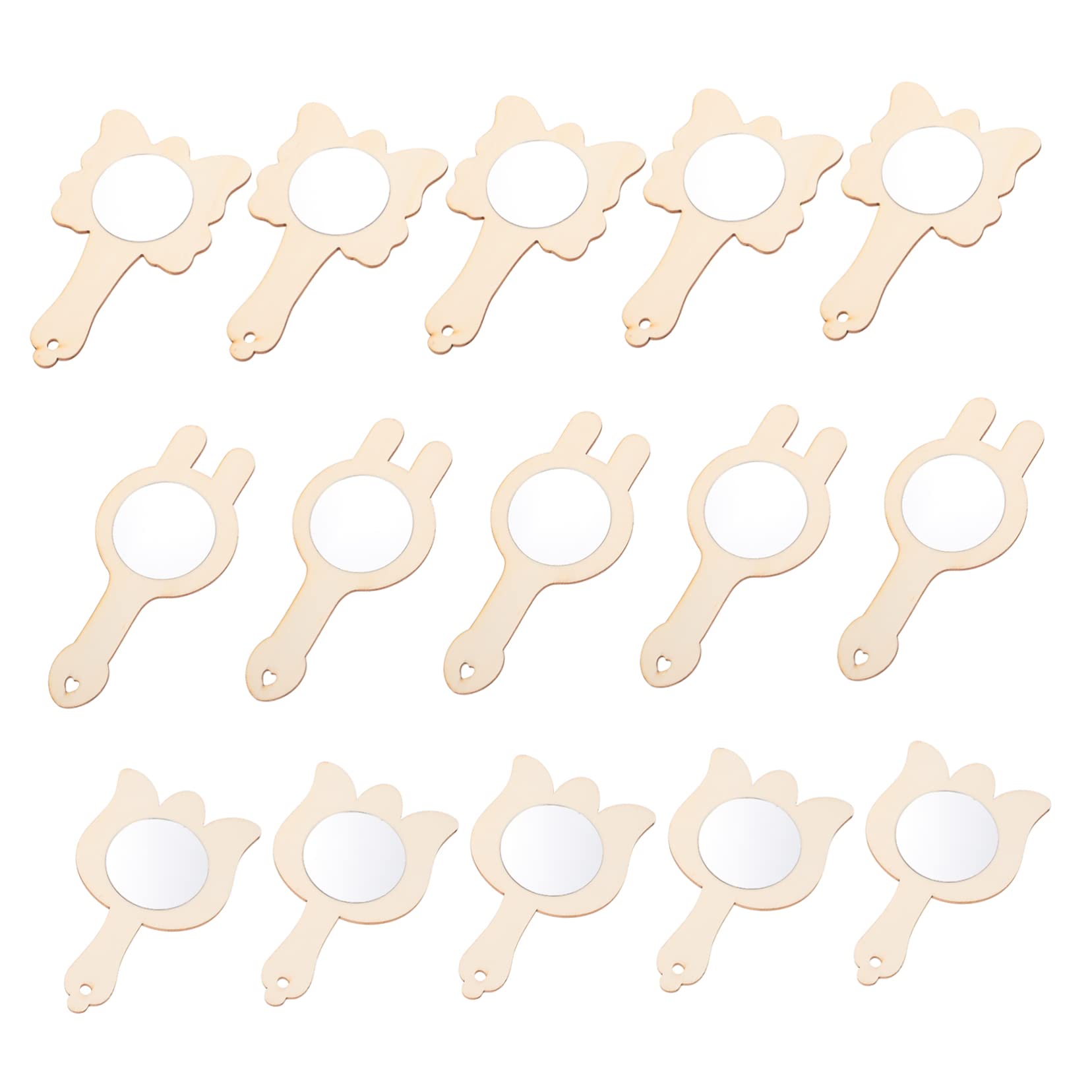 Healeved 15pcs Mini Mirror Bulk Boys and Girls Mirror for Room Decor DIY Printing Toys for Arts and Crafts