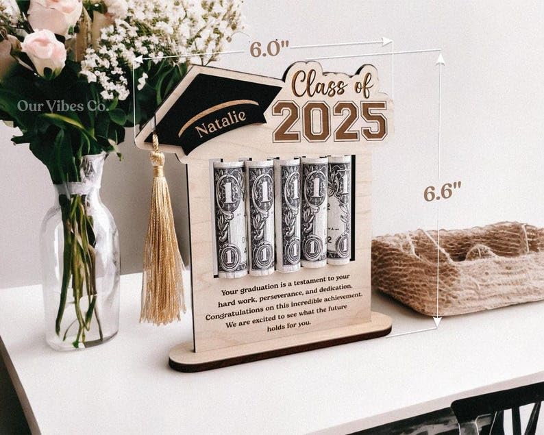Personalized Graduation Money Holder 2025, Graduation Gift Card Holder, Graduation Cards Money Holder, Money Holders for Graduation Gifts, Graduation Cash Holder, Wooden Money Holders2