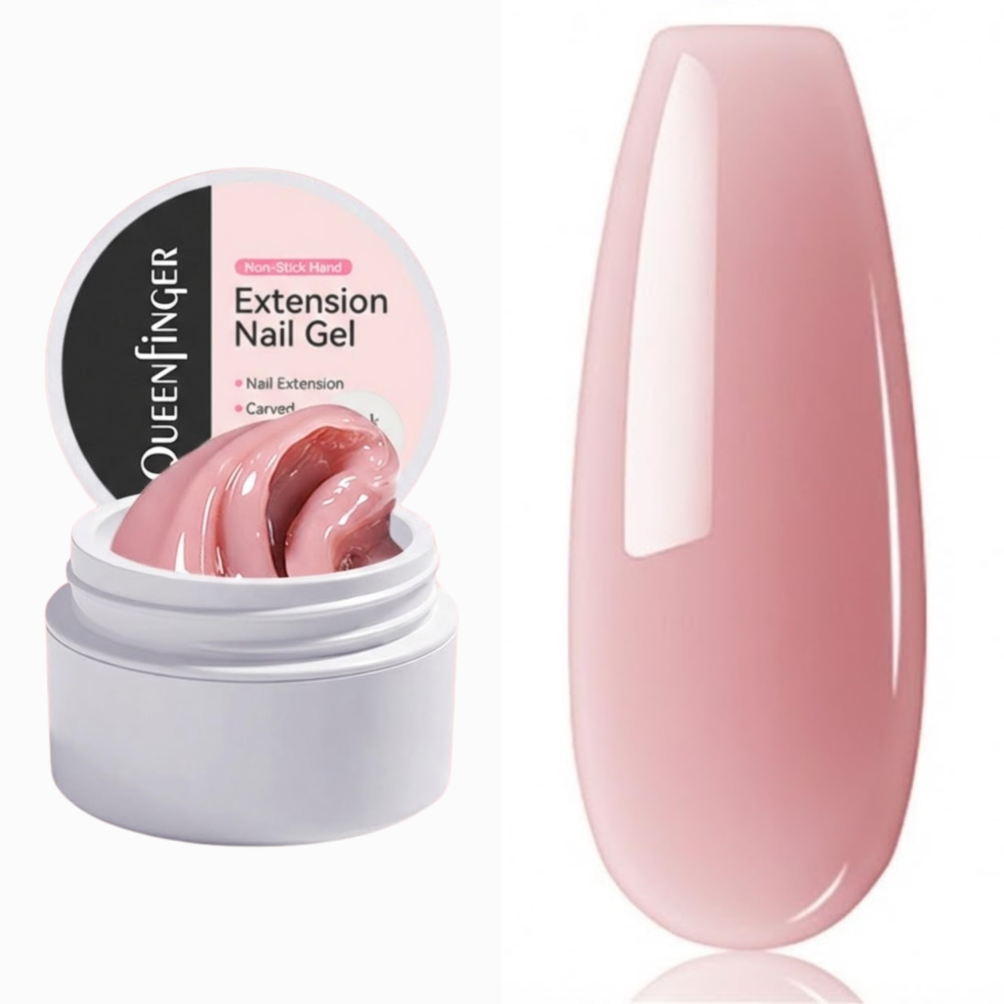Solid Builder Gel for Nails 3D Nail Gel Art Non-Stick Hand Sculpture Hard Gel with Dual Form for 3D Modeling Nail Art Home Manicure DIY for Women (Nude #04)-image-31