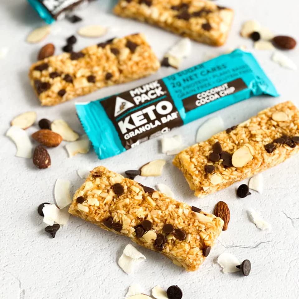 Munk Pack Keto Granola Bar Coconut Cocoa Chip, 1.12 Oz, 4 Ct