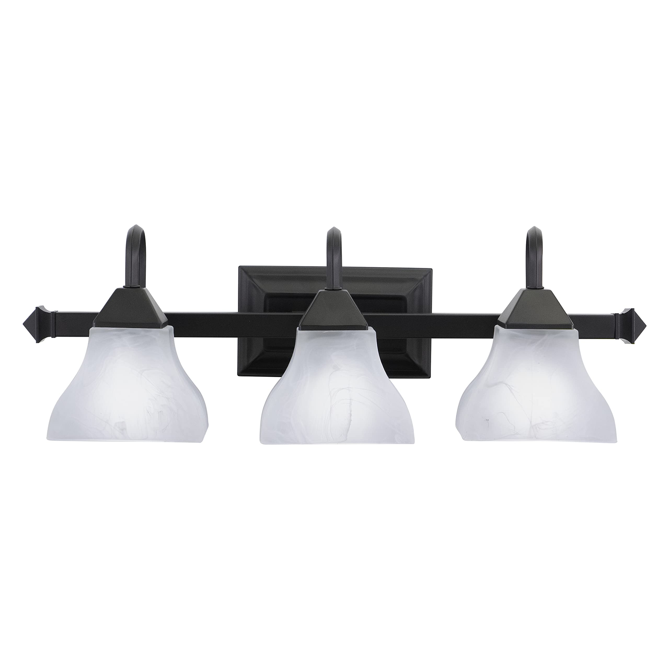 Cardiff 3 Light Bronze Mission Bathroom Vanity Fixture