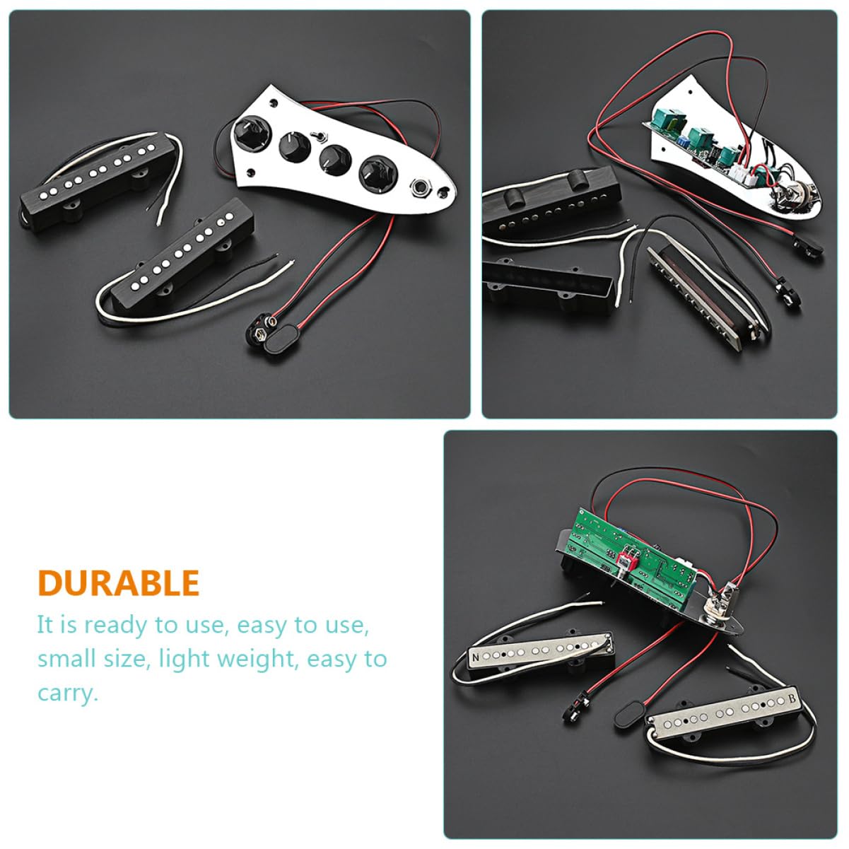 Set di Pickup per Basso Jb a 5 Corde in Ferro, Leggero e Facile da Installare per Basso Elettrico