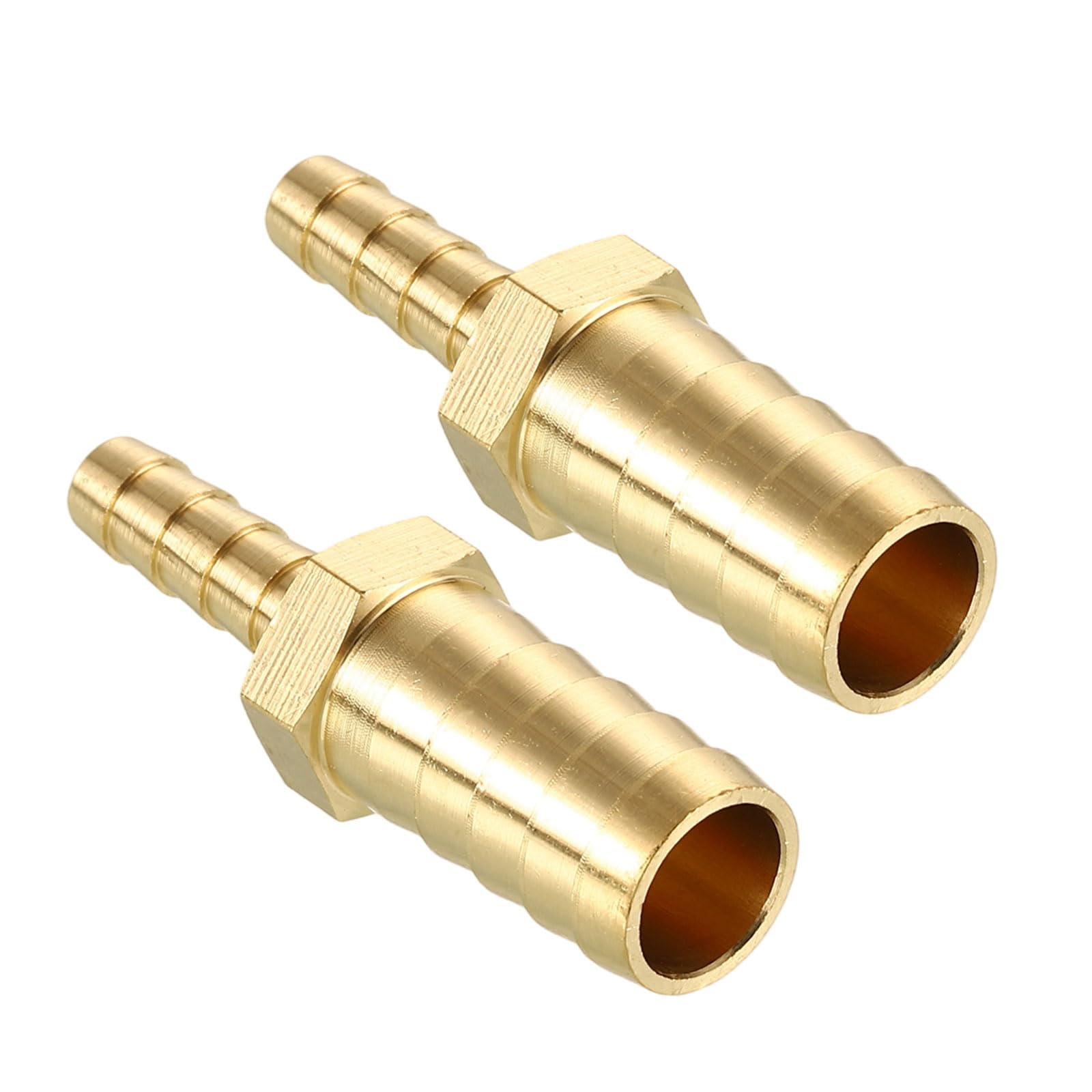 Kozelo Pack of 2 Brass Hose Barbs Fittings 1"(25.5mm) Hose Barbs to 1/2"(15mm) Fittings for Home Machines Massage Bathtubs