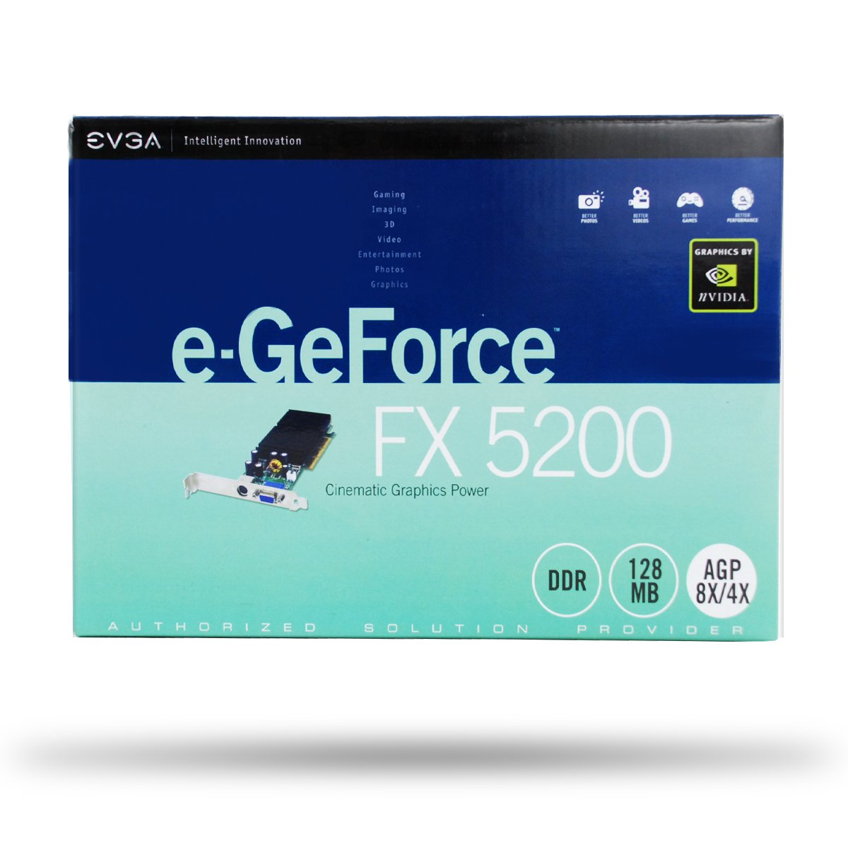 グラフィックボード・グラボ・ビデオカード Aeolus FX5200 Amazon | EVGA e-GeForce FX5200 AGP ビデオカード - 128MB ライト