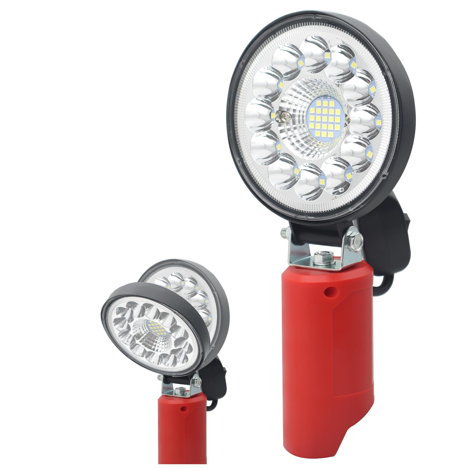 2000LM 12W Cordless LED Work Light Compatible with Milwaukee M12 12V Battery, Portable Flashlight Battery Powered Flood Light with 110°Rotatable & 2 Modes for Indoor Outdoor Camping Emergency